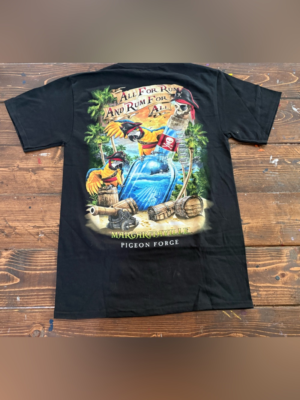 Margaritaville Men's/Womens Logo T-Shirt BRAND NEW! SMALL Black T Pigeon Forge - Picture 3 of 7